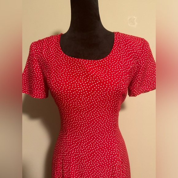 Preloved Misty Lane Vintage Red and White Polka Dot Dress size 6 - Picture 2 of 7